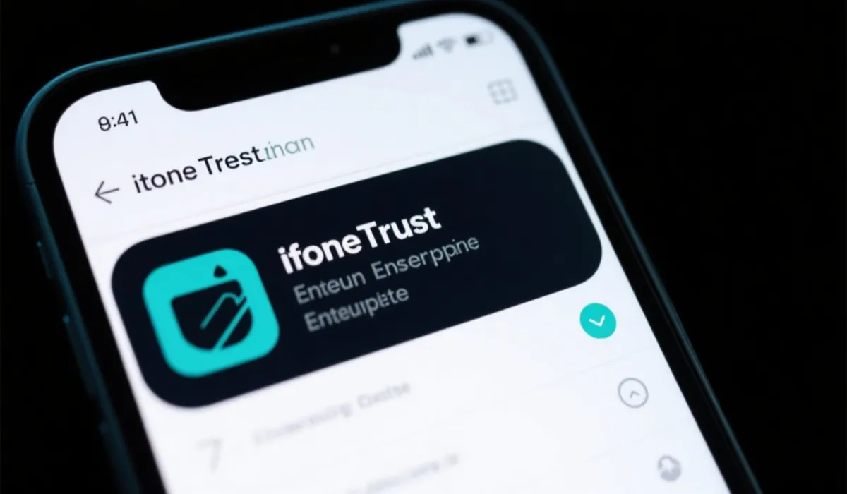 iOS 安装与信任设置示意图